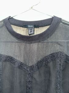 forever 21 black sheer top