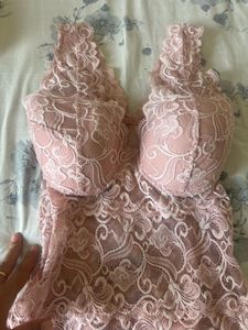 Pink Lace Camisole Slip