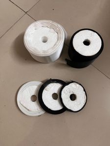 Satin Ribbon Rolls - White &amp; Black