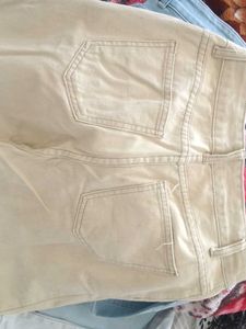 Stylish Beige Pleated Pants