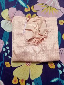 Peach Sequin suit set without dupatta