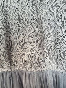 Grey Lace &amp; Net Peplum Top – Elegant Party Wear🫶�