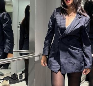Navy blue blazer dress