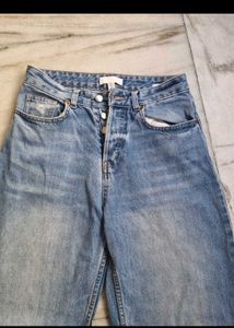 Wide Leg Jeans - Light Wash Denim