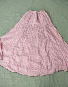 Beautiful Pink Chikankari Skirt