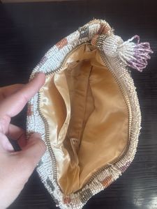Vintage Beaded Pouch with Tassel
