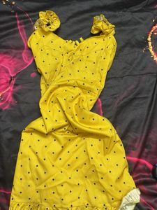 Yellow Polka Dot Mini Dress