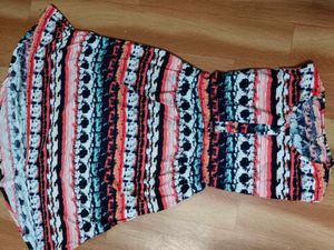 Boho Striped Strapless Summer Dress