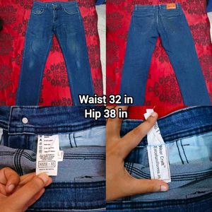 Multiple Unisex Blue Denim Jeans