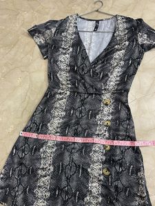 Snakeskin Print Mini Dress