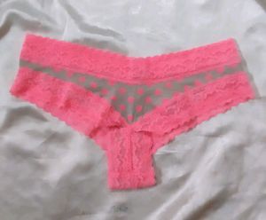 Pink Polka Dot Lace Briefs