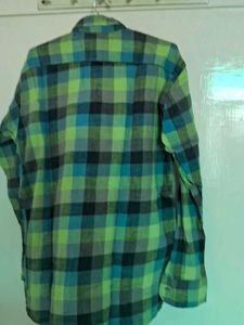 Green Plaid Casual Shirt
