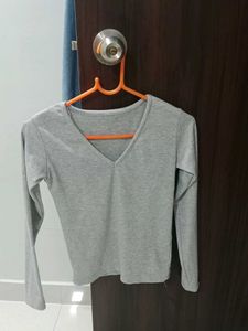 Simple Grey Long Sleeve Tee