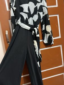 Chic Black and White Jumpsuit