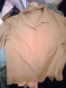 Classic Beige Button-Up Shirt