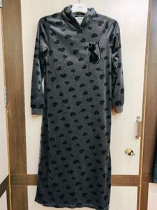 Beautiful Velvet Cosy Night Suit With Hoody
