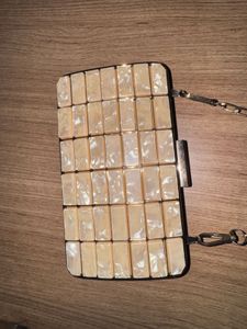 Unused  Vintage Mother-of-Pearl Clutch