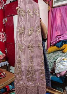 Brown and Red lehenga combo