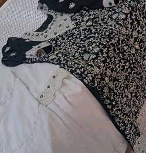 Black &amp; Silver Embroidered Suit