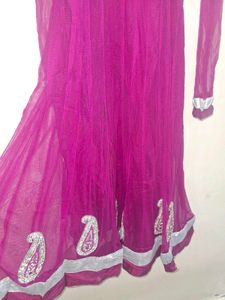 Beautiful Magenta Kurta Set with Embellishments