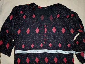 Black printed Kurti