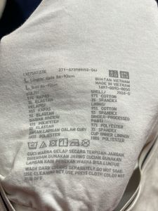 UNIQLO Padded white crop top