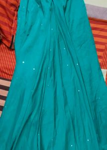 Stylish Teal Embellished Outfit