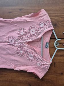 Pink Embellished Top