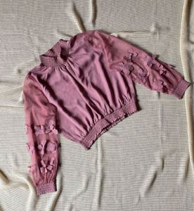 PlusS High-Neck Floral Applique Top