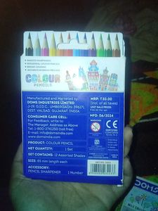 Doms Wax Crayons - 10 Shades(a nataraj pencil free
