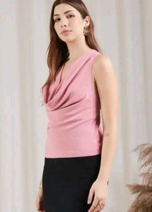 Shein Halter Cowl Neck Sleeveless Back Twisted Des