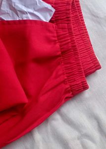 Vibrant Red cotton trouser. pant