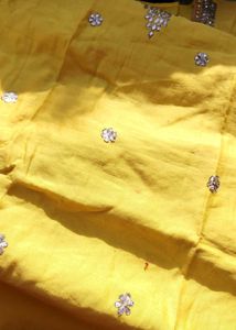 Yellow Embroidered kurti