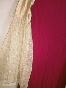 💖 Premium Fuschia &amp; Gold Sequin A-Line Gown