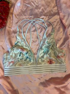 Floral Lace Bralette with Strappy Back