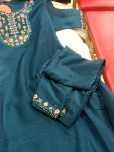 Embroidered New Aline kurta set