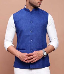Royal Blue Ethnic Jacket / waist coat wool blend