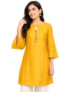 Heavy Silk Brocade Kurta Top Kurti