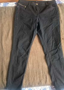 Black Zip Detail Jeans
