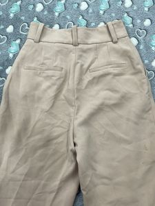 Elegant Beige Wide Leg Trousers