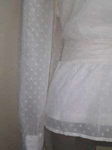 Korean White Embellished Top❤️⚘️