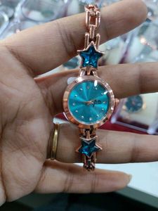 brand new blue color star watch for women