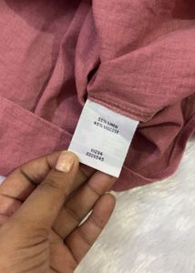 Women's Rose Pink Button-Up Shirt