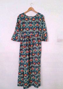 Bohemian Floral Print Maxi Dress