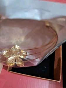 freesize floral golden bracelet
