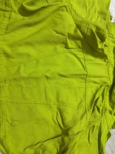 Lime Green Jacket &amp; White Crop Top Set