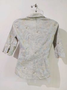 Paisley Print Button-Up Shirt