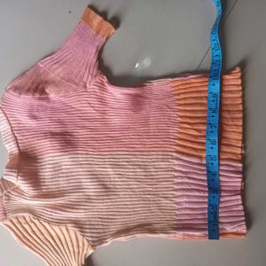 Color Block Ribbed Knit Top