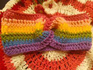 Rainbow Crochet Headband