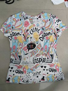 Vibrant Doodle Print T-Shirt